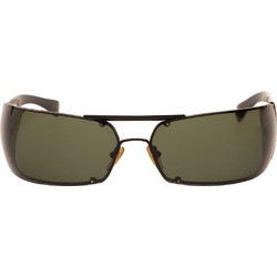 Vogue 3584S 352/71 Ανδρικά Γυαλιά Ηλίου Μάσκα Κοκάλινα Μεταλλικά Καφέ με Πράσινο Φακό