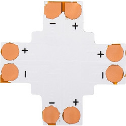 GloboStar 70707 Connector + Cross για Όλες τις Μονόχρωμες Ταινίες LED 8mm M2.4 x Π2.4 x Y0.4cm