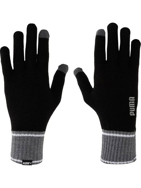 PUMA KNIT GLOVES 041772-01 Μαύρο
