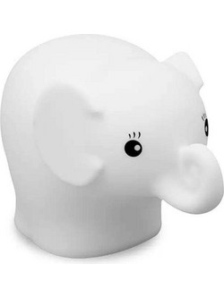 Φωτιστικό Νυκτός Mini Light Elephant ANG-223 14x9,5x10,1cm White-Black Ango