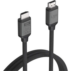Linq Καλώδιο HDMI 2.1 Braided HDMI Male to HDMI Male 2m Black