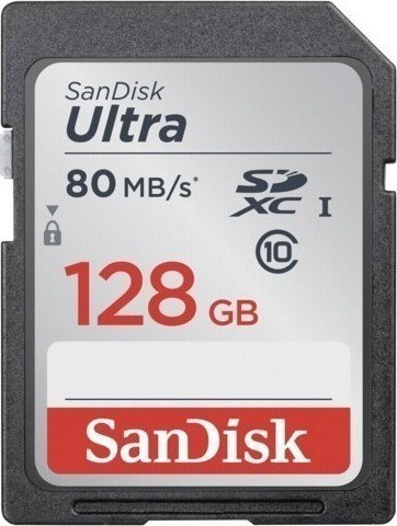 Κάρτα Μνήμης Sandisk Ultra SDXC 128GB Class 10 UHS-I 80MB/s