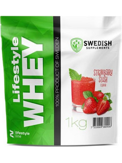 Swedish Supplements Lifestyle Whey Strawberry Slush Πρωτεΐνη Ορού Γάλακτος Γράμμωσης 1kg