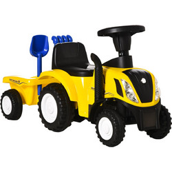 HOMCOM Τρακτέρ με Τρέιλερ, Τσουγκράνα & Φτυάρι Yellow
