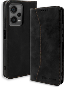 Bodycell Book Case Θήκη Πορτοφόλι Black (Xiaomi Redmi Note 12 Pro Plus 5G)