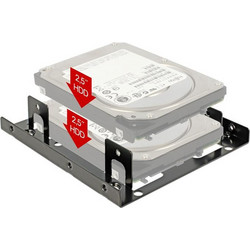DeLOCK 18210 Tray 3.5" to 2 x 2.5" Metal Black