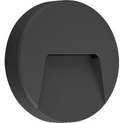 ΑΠΛΊΚΑ ΣΤΡΟΓΓΥΛΉ IP54 ΕΠΟΙΤΙΧΗ ΓΡΑΦΊΤΗΣ 3W LED 3000K 100L ZAMPELIS