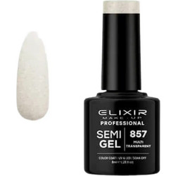 Elixir Semigel 857 Multi Transparent Ημιμόνιμο Βερνίκι Νυχιών 8ml