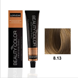 Lorvenn Beauty Color 8.13 Ξανθό Ανοιχτό Ψυχρό Μπεζ Μόνιμη Βαφή Μαλλιών 70ml