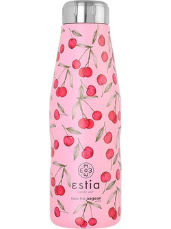 Estia Travel Flask Save The Aegean Cherry Rose 500ml