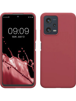 KW Θήκη Rubberized Back Cover Σιλικόνης για Xiaomi Redmi Note 12 5G / POCO X5 5G - Dark Rose