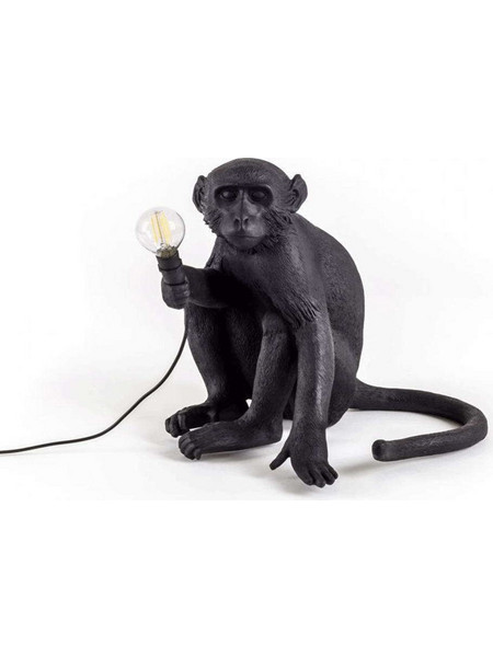 Φωτιστικό Επιτραπέζιο The Monkey 14922 34x30x32cm 2W E14 Black Seletti