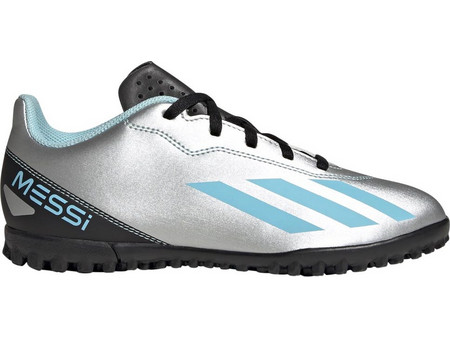 Adidas X Crazyfast Messi.4 TF JR IE4068 Παιδικά Ποδοσφαιρικά Παπούτσια με Σχάρα Μπλε Γκρι