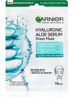 Garnier Hyaluronic Aloe Tissue Κρεμώδης Μάσκα Προσώπου για Ενυδάτωση με Υαλουρονικό & Αλόη 28gr