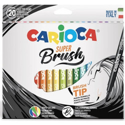 Carioca Super Brush Μαρκαδόροι Ζωγραφικής Σετ 20 Χρώματα
