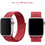 Nylon Velcro Λουράκι Υφασμάτινο Rose Red (Apple Watch 42 / 44 / 45 / 49mm)
