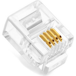 POWERTECH Plug Γραμμής Τηλεφώνου RJ11 6p4c, 100τεμ