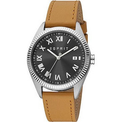 Esprit Ανδρικό Ρολόι με Καφέ Δερμάτινο Λουράκι ES1G365L0025