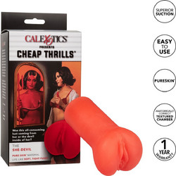 CalExotics Cheap Thrills The She Devil Pocket Pussy & Sleeve Αυνανιστήρι Red