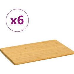 vidaXL Πιάτα Πρωινού 6 Τεμ. 22 x 14 x 0,8 εκ. από Μπαμπού 352776