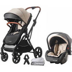 Smart Baby Coccolle Amani Καρότσι Μωρού 3 σε 1 Sand Beige