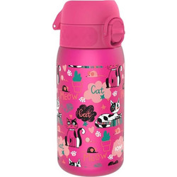 Ion8 Cats Φούξια Παιδικό Μπουκάλι Πλαστικό BPA Free Φούξια 350ml