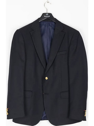 KAYAK ΣΑΚΑΚΙ BLAZER ΜΑΥΡΟ ΔΙΚΟΥΜΠΟ ΜΕ ΧΡΥΣΑ ΚΟΥΜΠΙΑ SLIM FIT