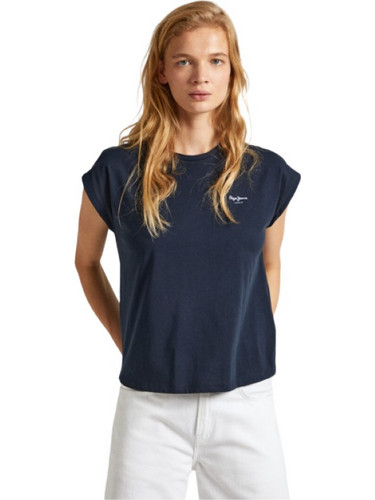 PEPE JEANS PL505853-594 LORY T-SHIRT ΣΚΟΥΡΟ ΜΠΛΕ
