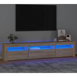 vidaXL Έπιπλο Τηλεόρασης Ξύλινο Sonoma με Φωτισμό Led Μ195xΠ35xΥ40cm 3152740