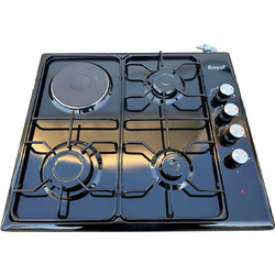 ROYAL OC-63 3+1 BLACK ENAMEL COOKER