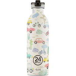 24Bottles Kids Urban Adventure Friends Παιδικό Μπουκάλι Θερμός Ανοξείδωτο BPA Free με Καλαμάκι Λευκό 500ml