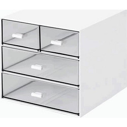 Organizer με 4 συρτάρια λευκό Y14,6x15,5x17,6εκ