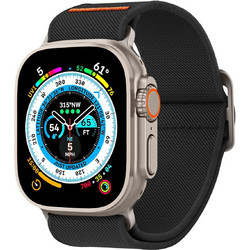 Spigen Lite Fit Ultra Λουράκι Υφασμάτινο Black / Orange (Apple Watch 42 / 44 / 45 / 49mm)