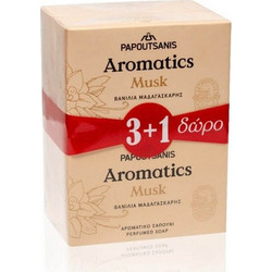 Papoutsanis Musk Σαπούνι 4x100gr