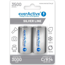everActive Silver Line Rechargeable C 3500mAh 2τμχ