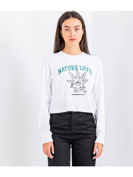 Huf Nature Lover Crop L/S Tops (WTS0071-White)
