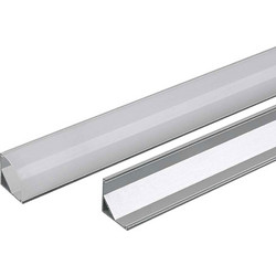 V-TAC Προφίλ Αλουμινίου για Ταινίες LED Γωνιακό 2000x15.8x15.8mm Ασημί 10322