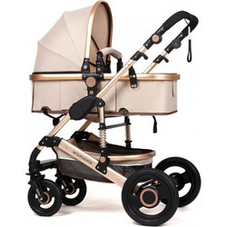 Wisesonle Καρότσι Μωρού 2 σε 1 Beige Gold
