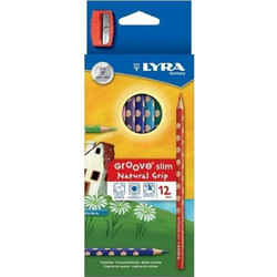 Lyra Groove Slim Natural Grip Ξυλομπογιές Σετ 12τμχ