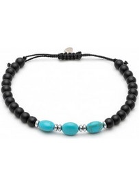 Lifelikes Three Turquoise Ανδρικό Βραχιόλι με Όνυχα & Τυρκουάζ