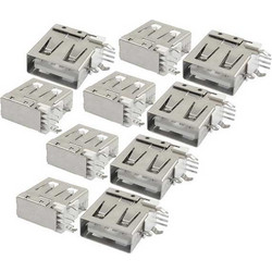 USB A Type Side Lateral Female Upright Jack Angle Θηλυκό Βύσμα
