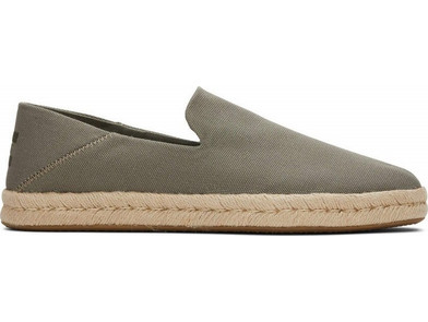 TOMS 10020071 SANTIAGO VETIVER GREY CANVAS MEN SHOES