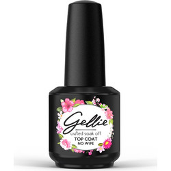 Gellie Top No Wipe Ημιμόνιμο Βερνίκι Νυχιών 15ml