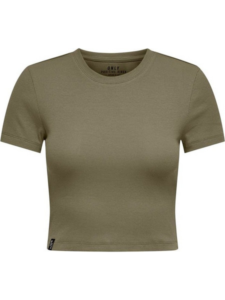 ΓΥΝΑΙΚΕΙΟ ΜΠΛΟΥΖΑΚΙ ΧΑΚΙ ONLY ONLBETTY S/S O-NECK SHORT TOP CC JRS 15311891