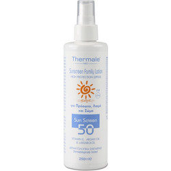 Thermale Sunscreen Family Αντηλιακό Γαλάκτωμα Προσώπου & Σώματος SPF50 250ml