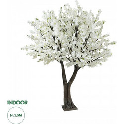 GloboStar(R) Artificial Garden BIANCA CHERRY BLOSSOM TREE 20362 Τεχνητό Διακοσμητικό Δέντρο Λευκό Άνθος Κερασιάς Υ350cm