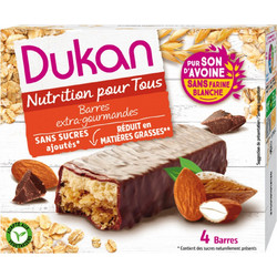 Dukan Expert Επικάλυψη Σοκολάτα & Αμύγδαλο 30gr 4τμχ