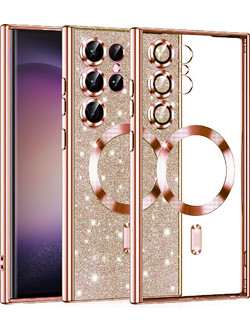 Techsuit Luxury Glitter - θήκη για Samsung Galaxy S23 Ultra - Ροζ
