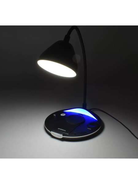 Φωτιστικό LED Λευκό/RGB με Ασύρματη Βάση Φόρτισης Κινητού, Smartwatch & Βίσμα Φόρτισης Lightning Andowl Q-CD506 - Μαύρο