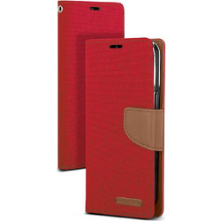 Mercury Canvas Diary Book Red / Brown (iPhone 13 mini)